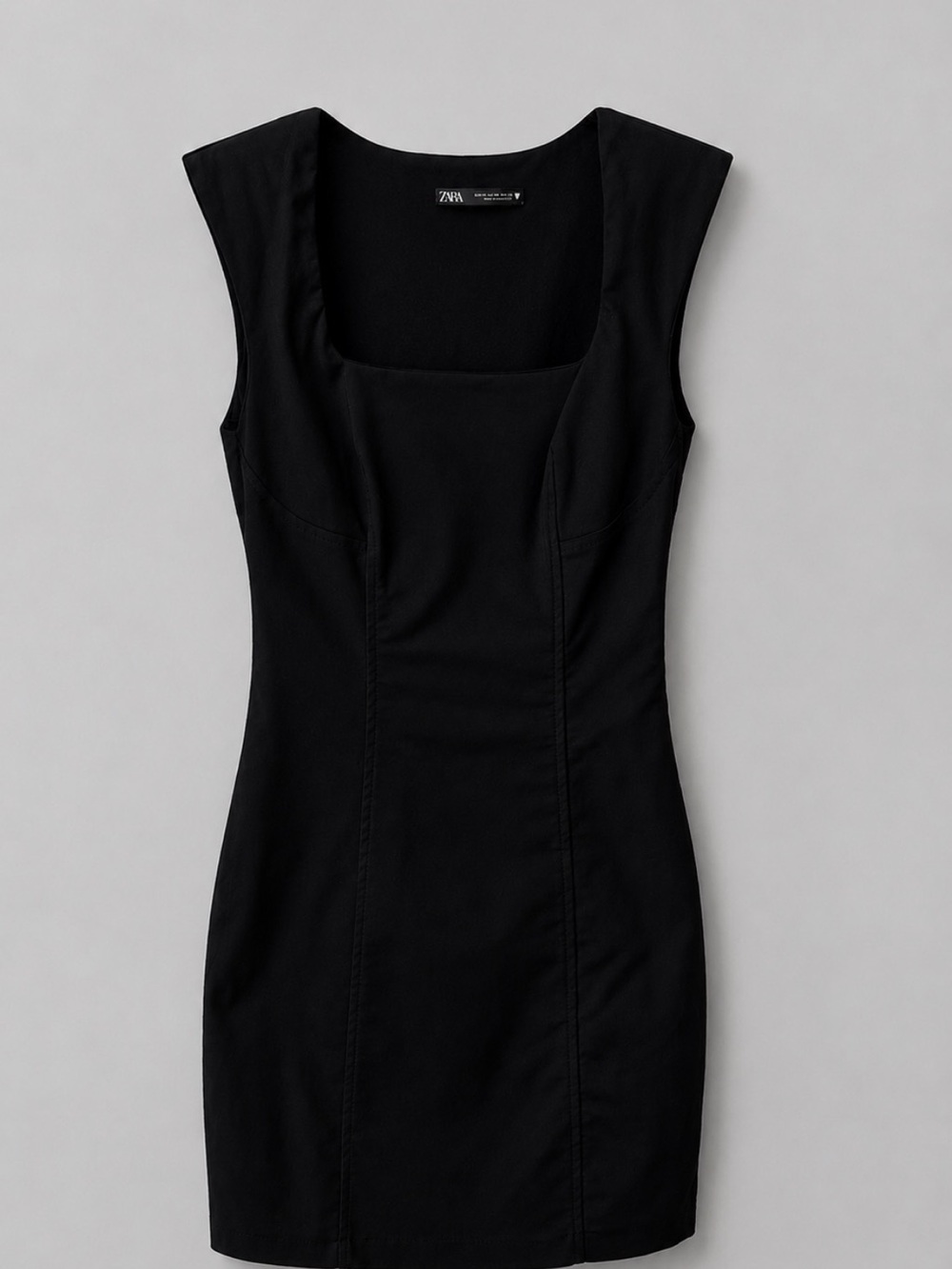 Zara Black Structured Mini Dress XS